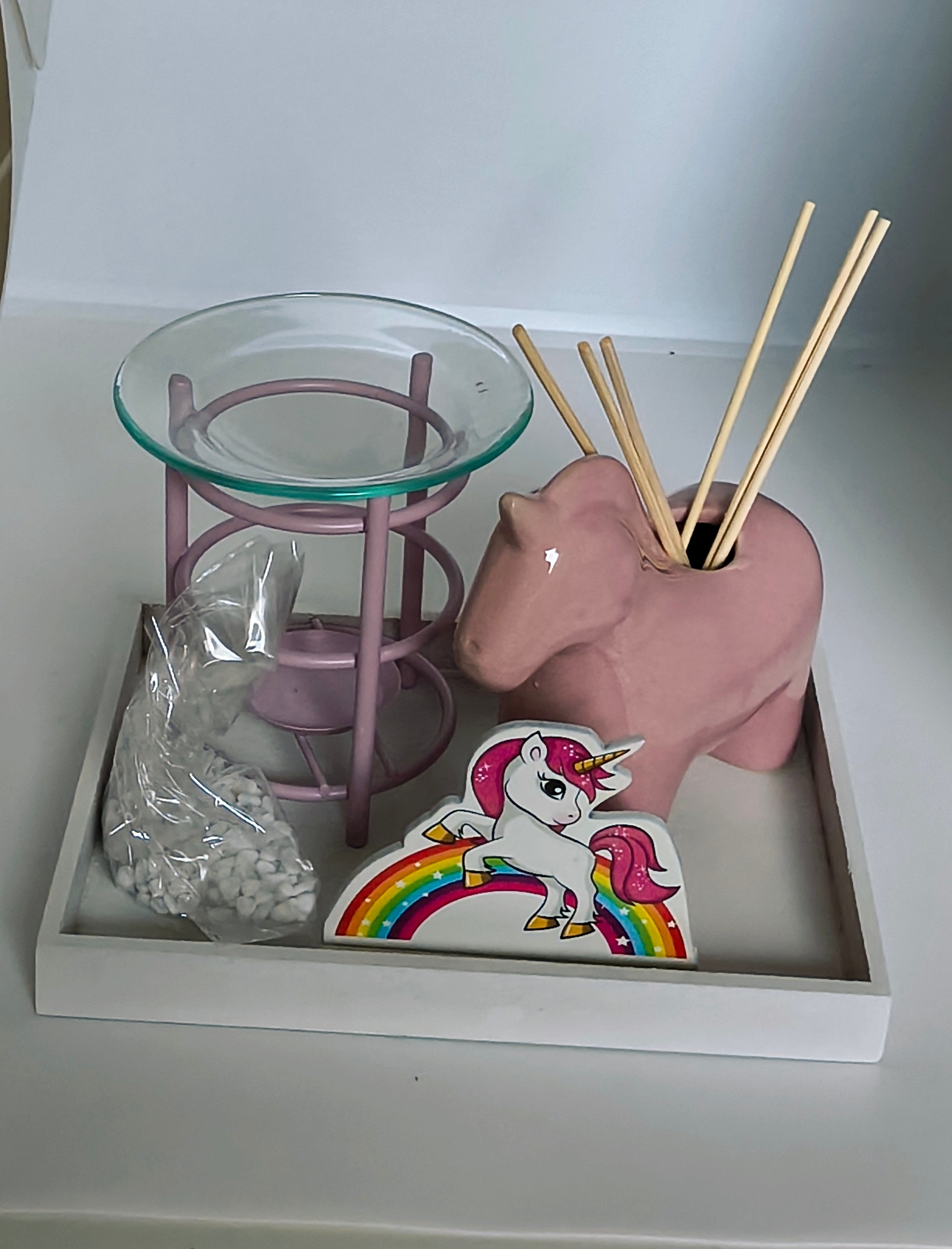 Coffret Brûle-Parfum & Diffuseur Licorne – Idée Maline Cadeau Féerique