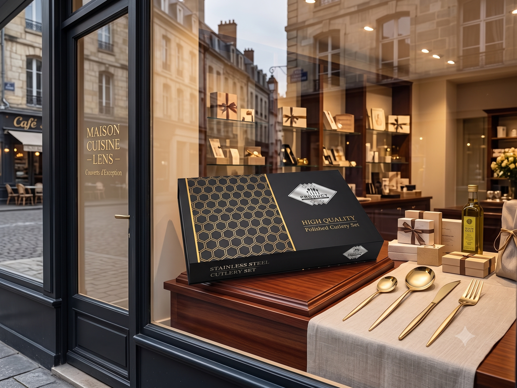 Coffret Couverts Dorés Premium – High Quality Polished Cutlery Set
