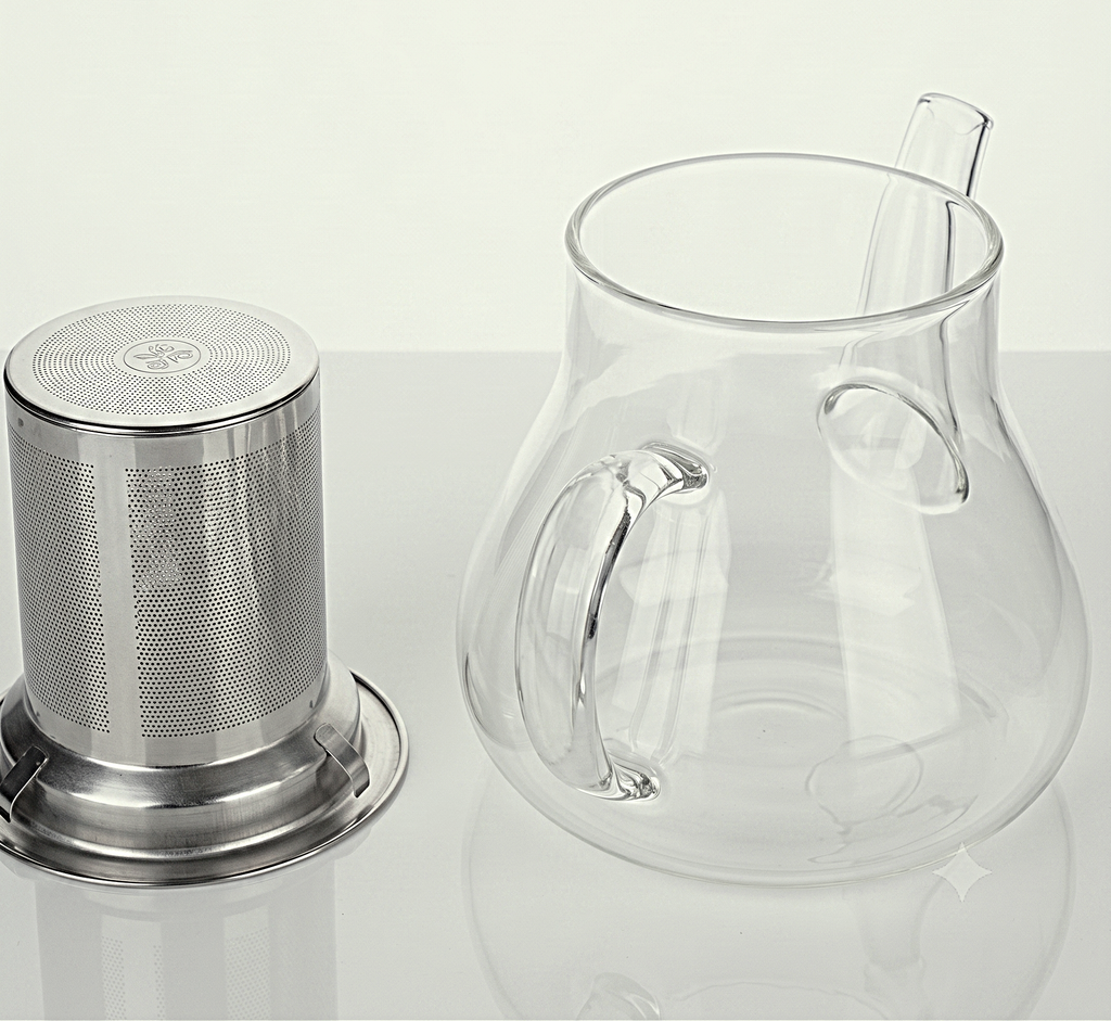 Théière en Verre Borosilicate + Filtre Inox 600ml