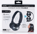 Casque audio pliable sans fil be MiX Bluetooth noir