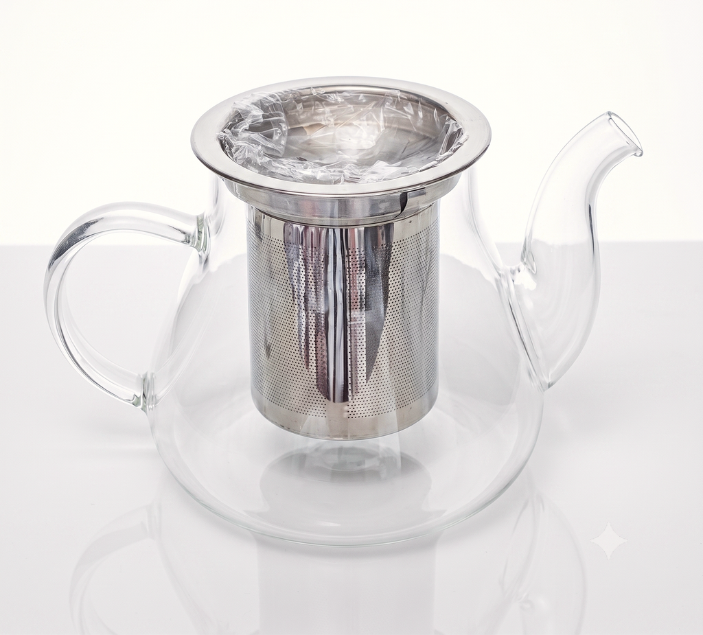 Théière en Verre Borosilicate + Filtre Inox 600ml