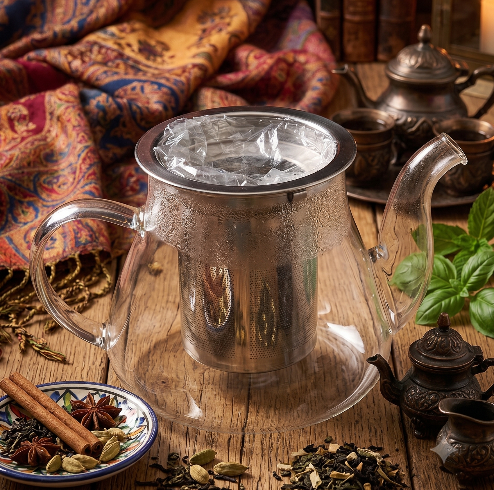 Théière en Verre Borosilicate + Filtre Inox 600ml