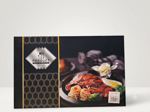 Set de table premium Home Deluxe – design noir et or avec motif gastronomique