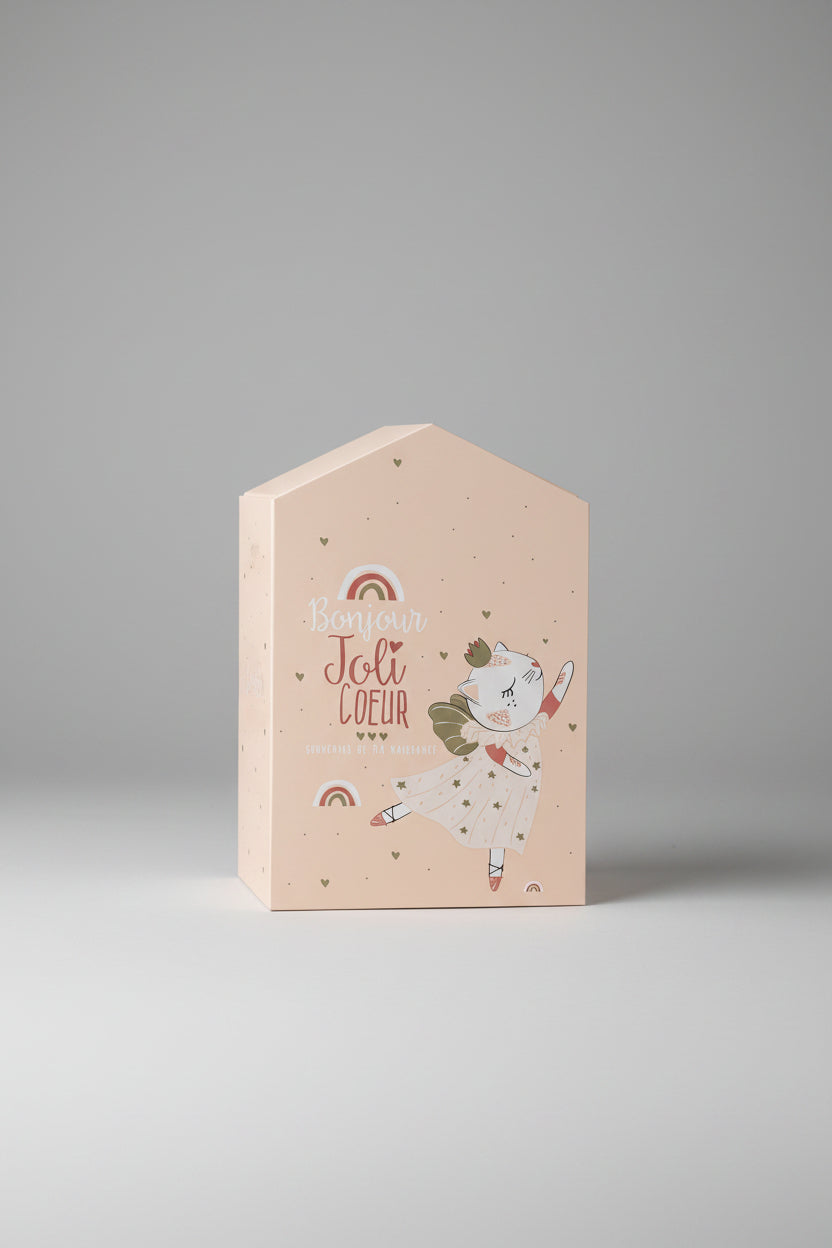 Boîte à Souvenirs Bébé Maison Bohème – 6 Tiroirs Cadeau Naissance Style Bohème Chic