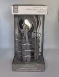 Ménagère 16 Pièces avec Support Inox – Home Deco Factory Gris