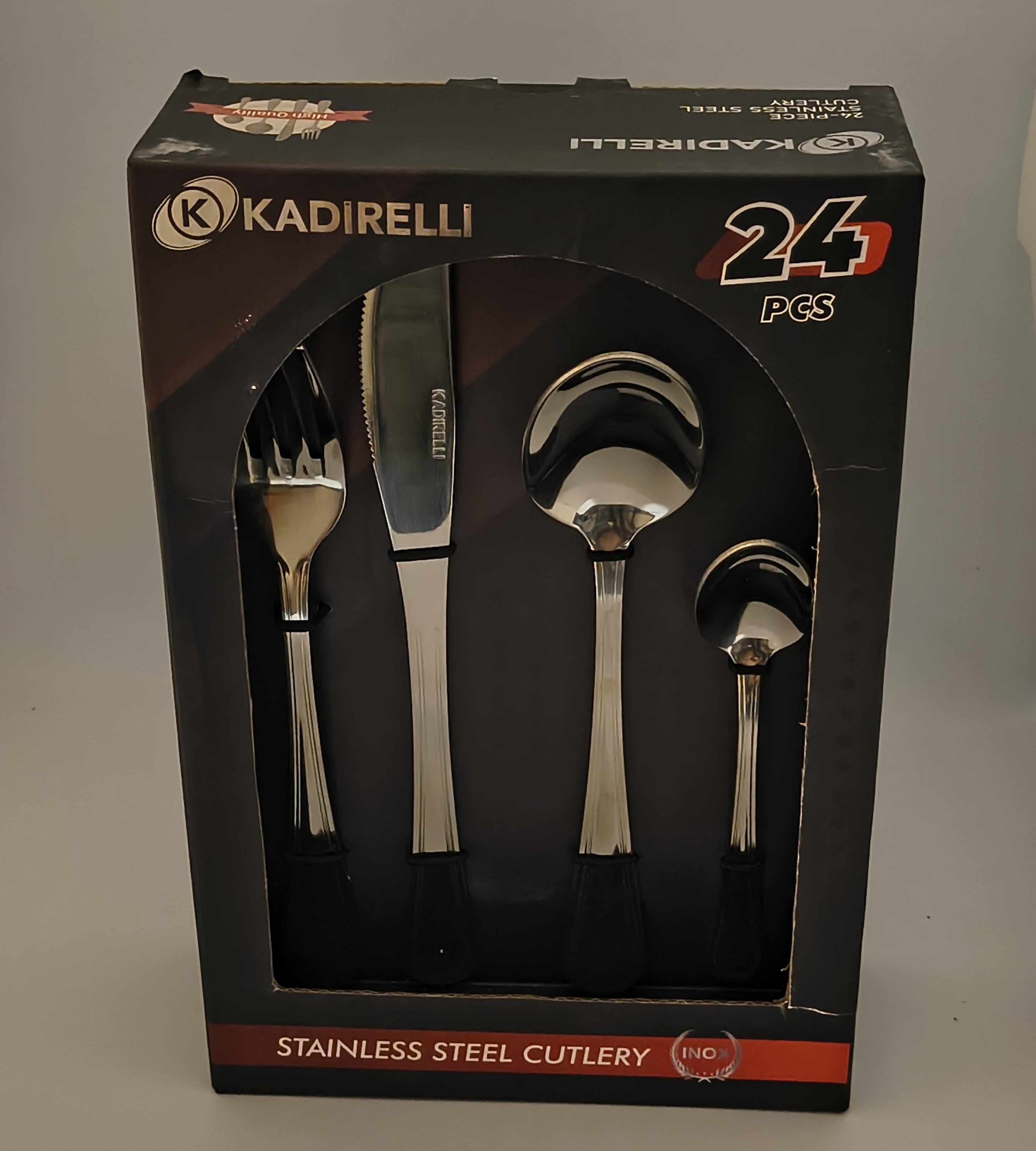 Set Couverts 24 Pièces Kadirelli – Stainless Steel Inox Haute Qualité