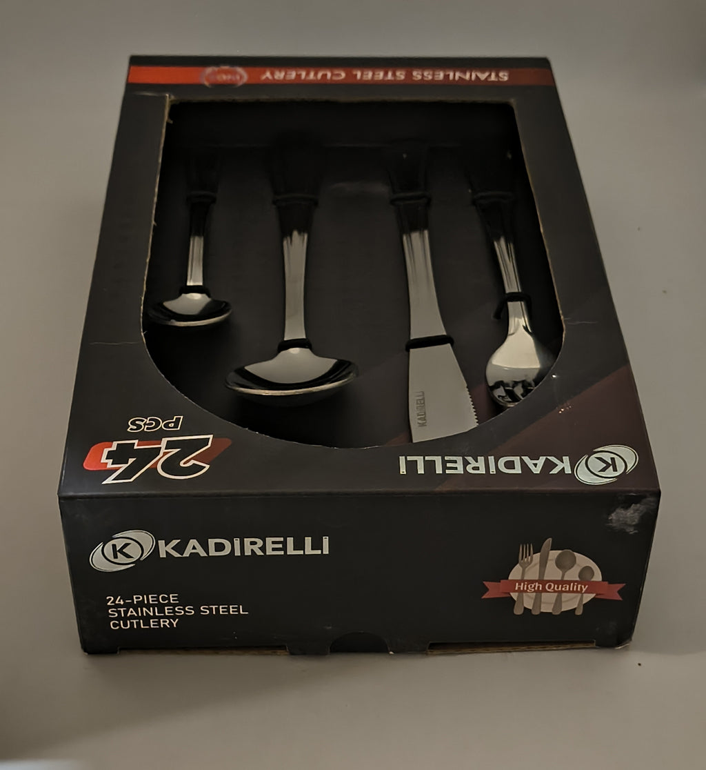 Set Couverts 24 Pièces Kadirelli – Stainless Steel Inox Haute Qualité