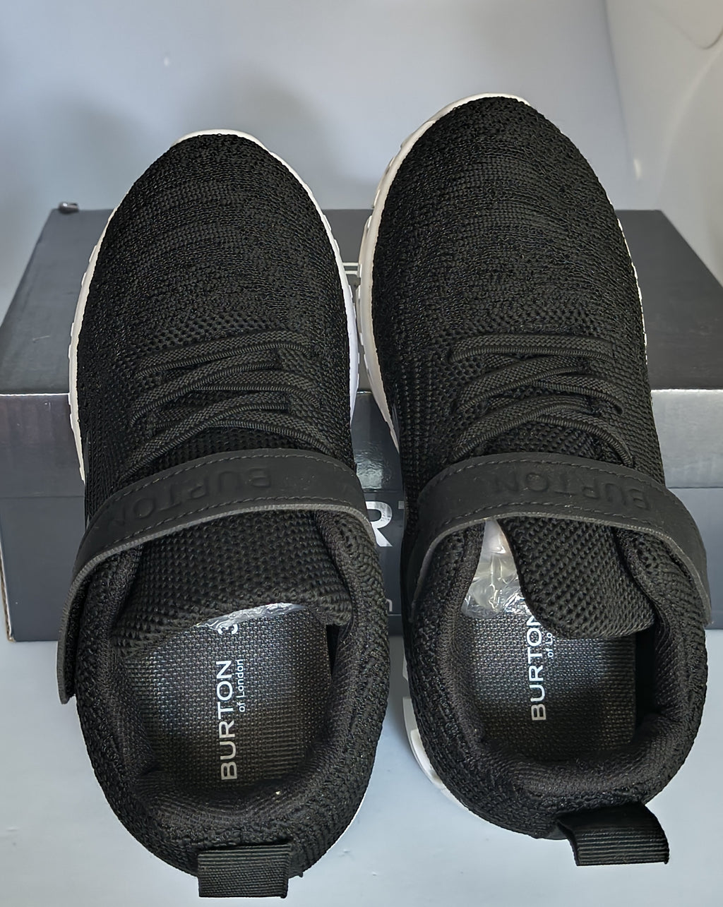 Sneaker Burton of London Enfant – Velcro & Lacets Mesh Noir Collection Enfants