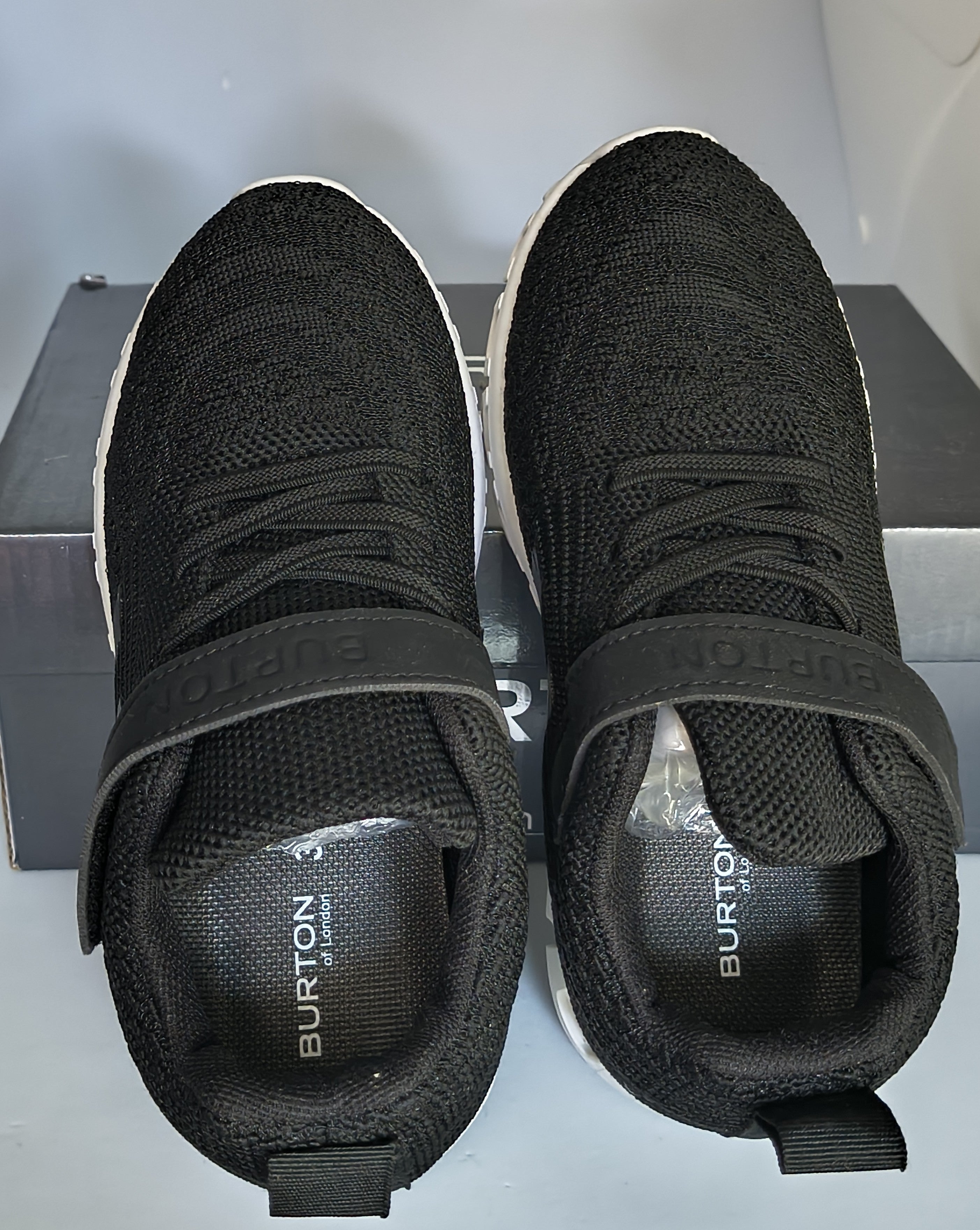 Sneaker Burton of London Enfant – Velcro & Lacets Mesh Noir Collection Enfants