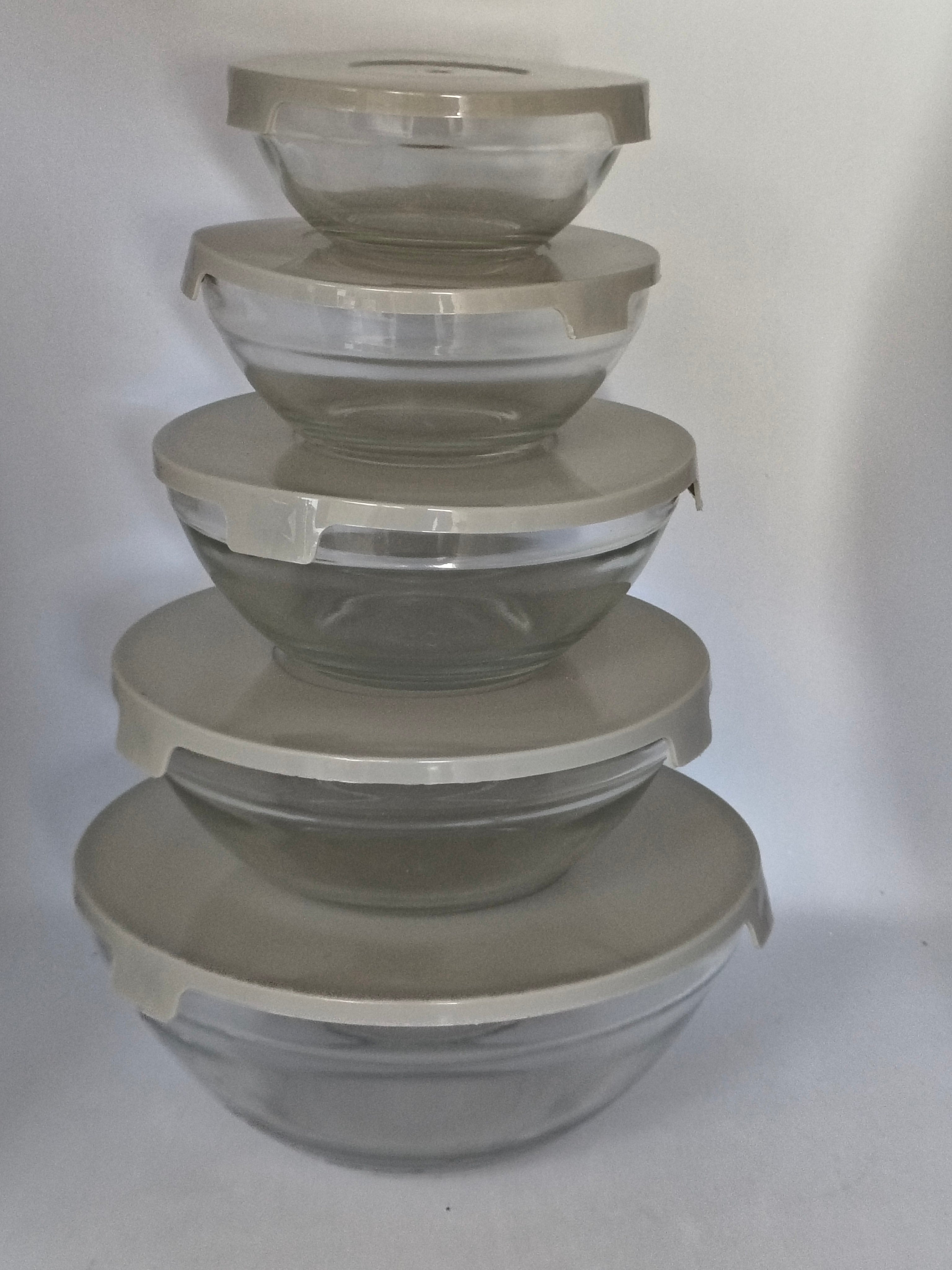 Set 5 Bols avec Couvercle – Urban Living Inox Tailles Variées