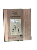 Coffret Sommelier Secret de Gourmet – 4 Accessoires Œnologie Coffret Bois