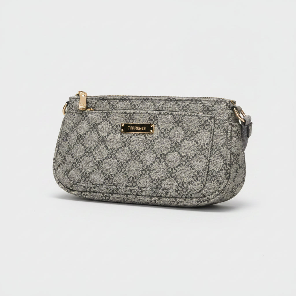 Torrente Pochette Femme – Tissu Jacquard Motif Floral avec Bandoulière