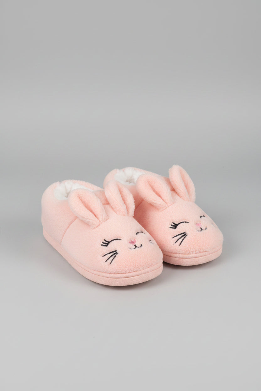 Chaussons Lapin Rose Pâle Bébé Enfant