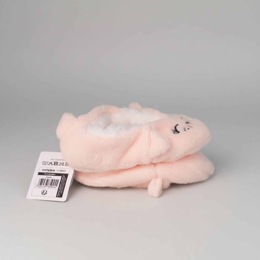 Chaussons Lapin Rose Pâle Bébé Enfant