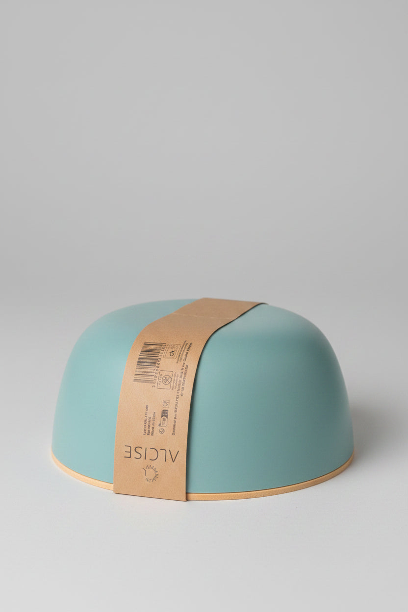 Bol Alcise Couvercle Bambou 2750ml – Design Scandinave Bleu-Gris