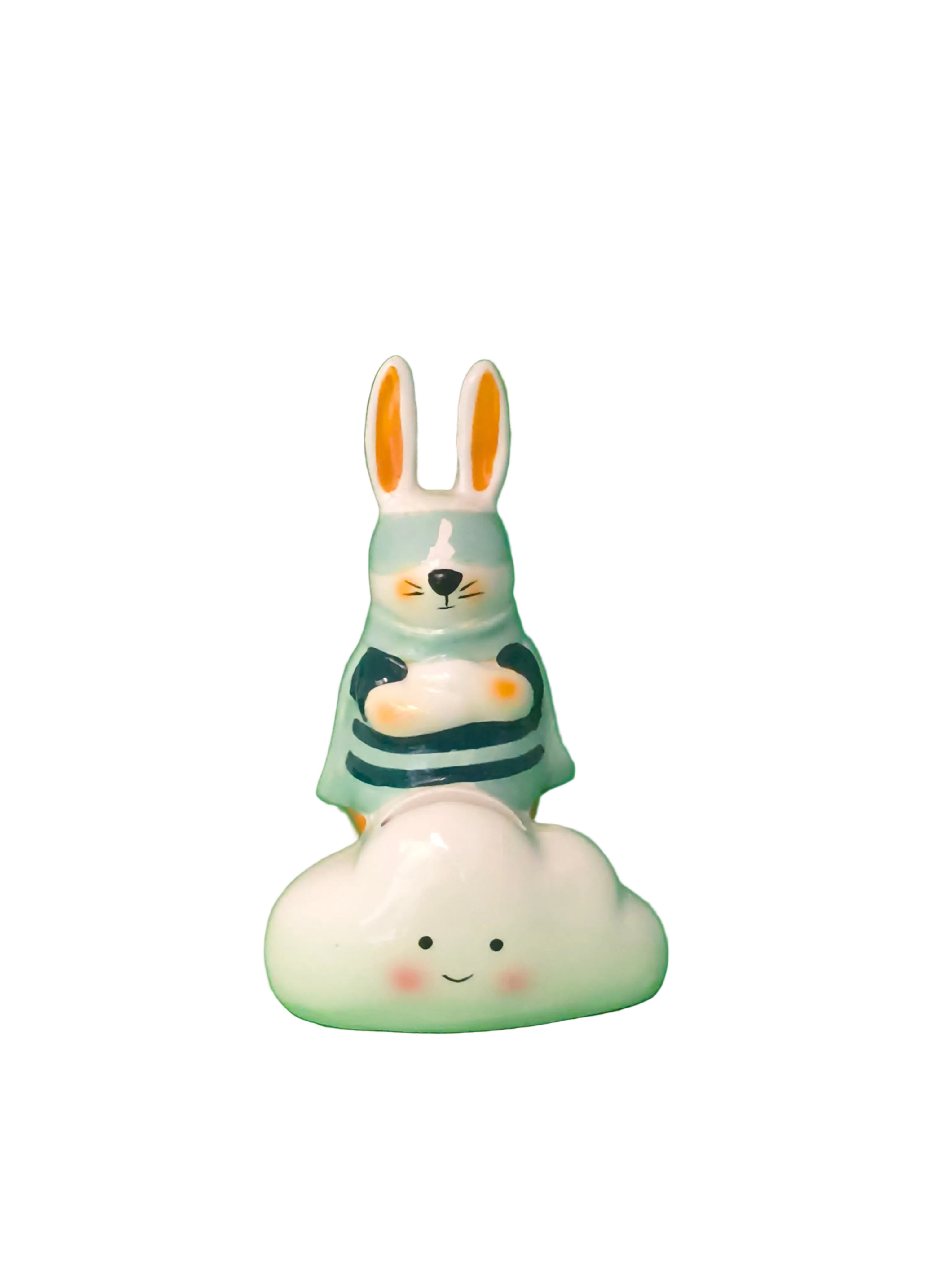 Figurine Céramique Lapin sur Nuage