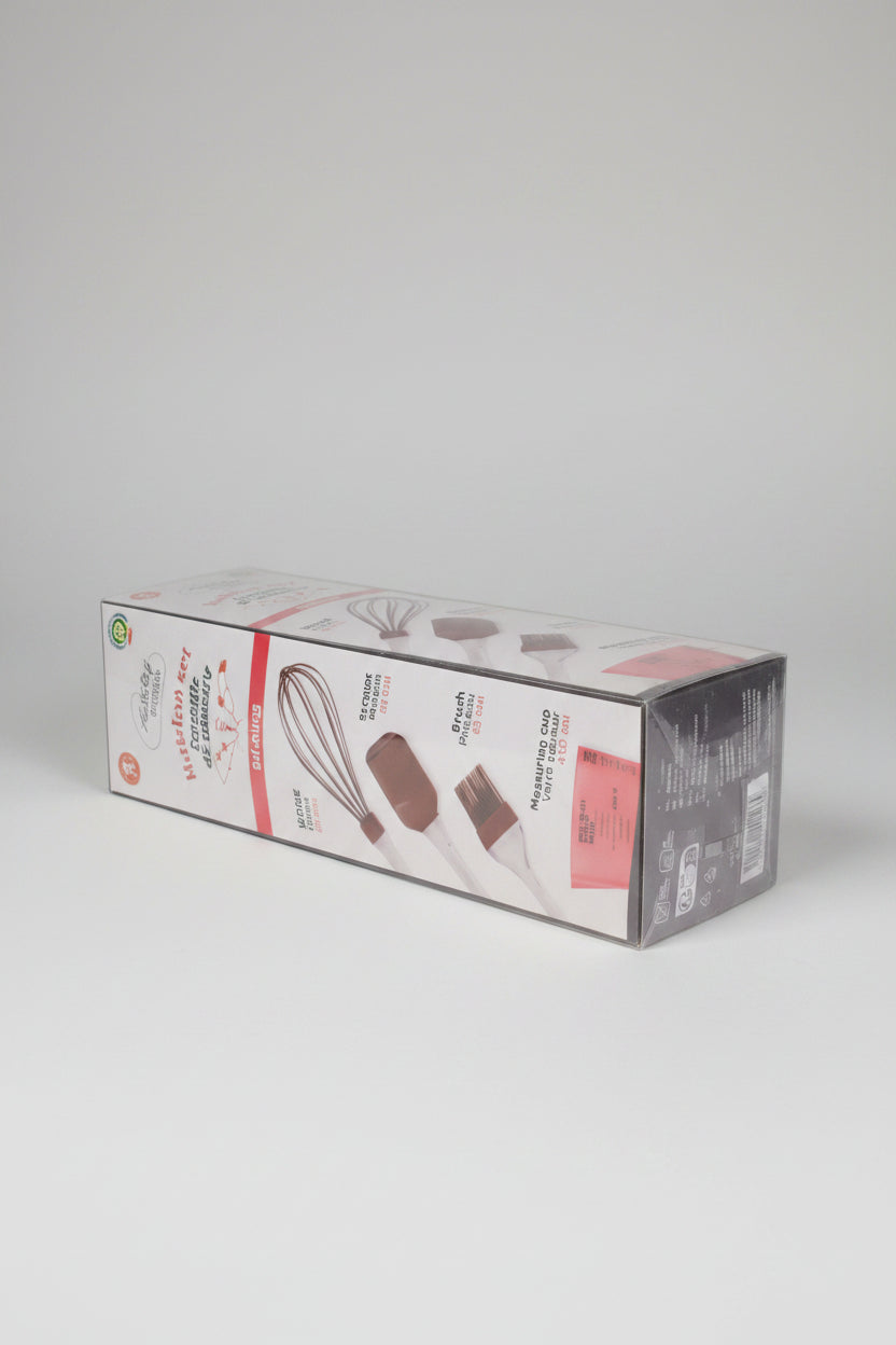 Set Pâtisserie Silicone 4 Pièces Yonas France – Fouet Spatule Pinceau Verre Doseur 450ml