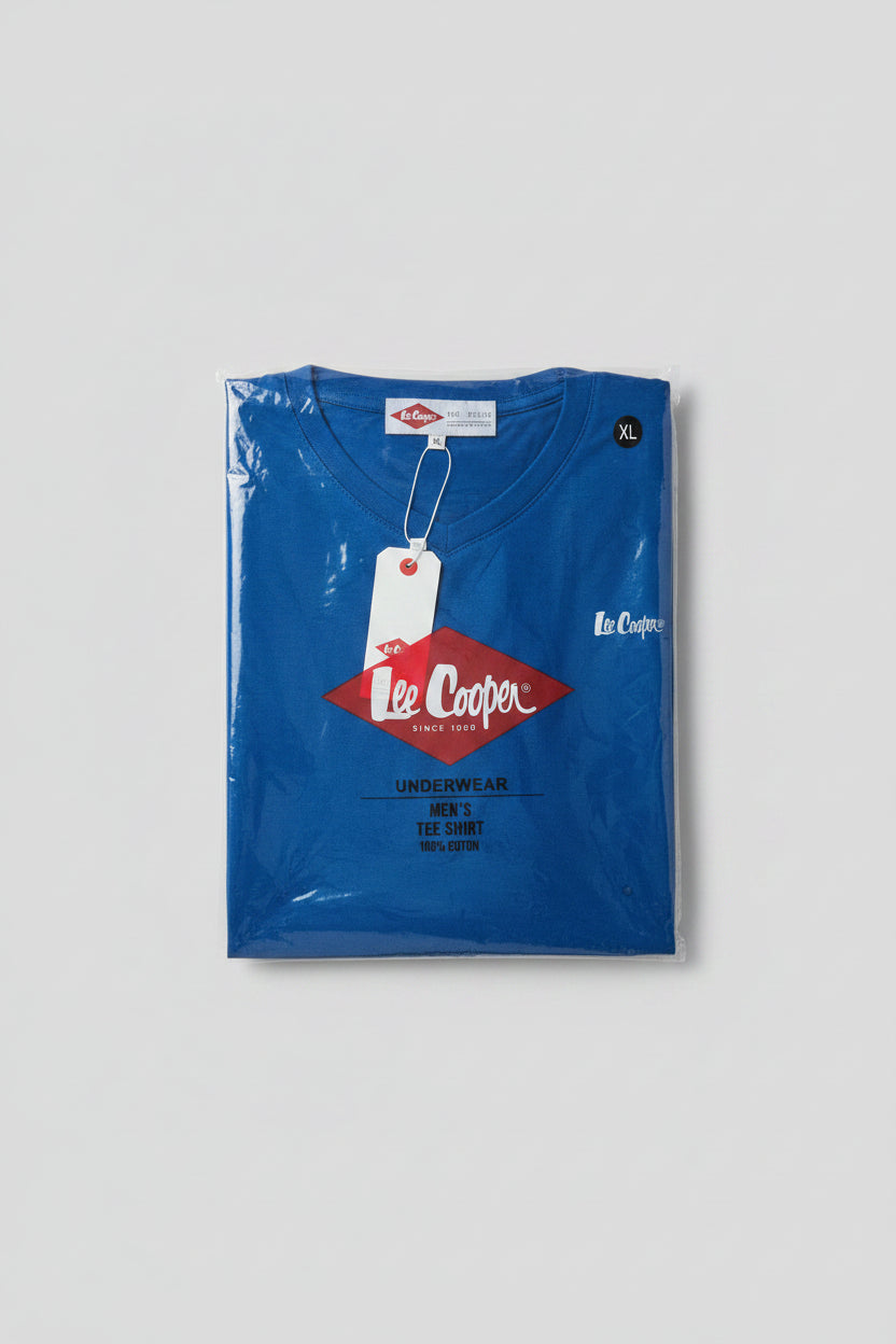 T-shirt Lee Cooper Col V Bleu Roi