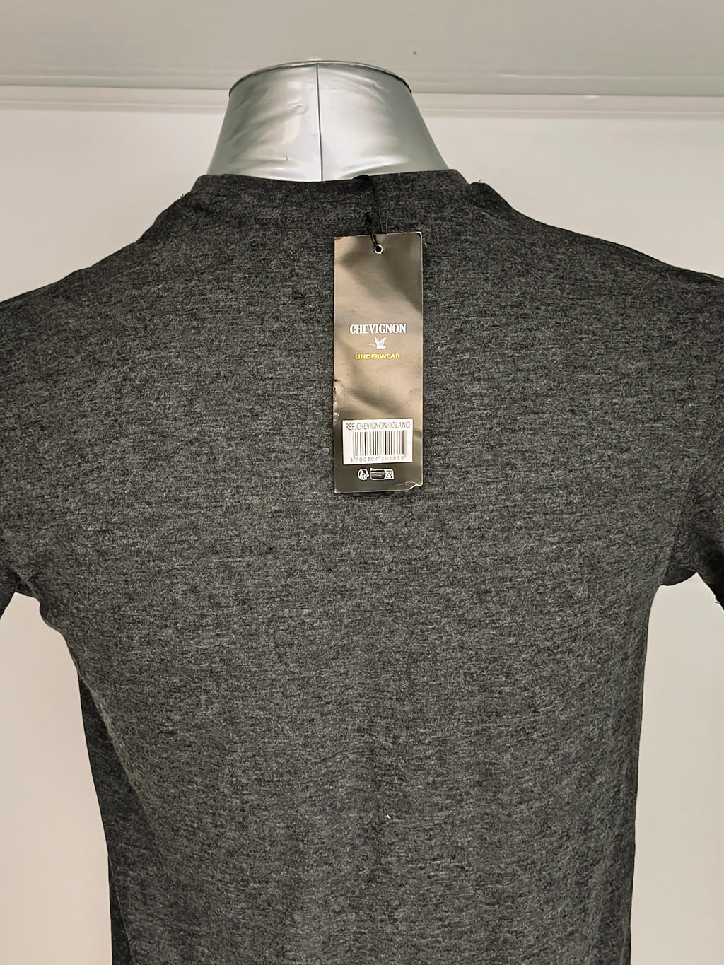 T-shirt Chevignon Col Rond Gris Chiné