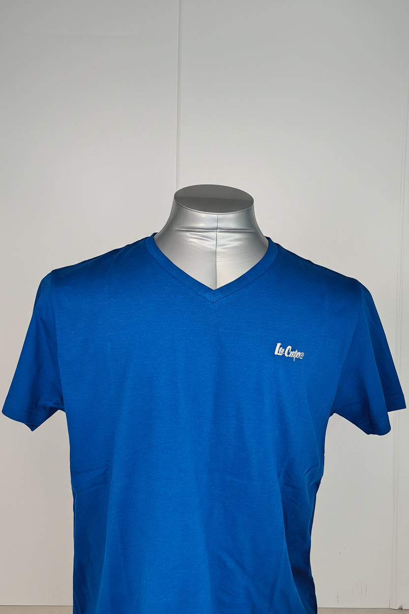 T-shirt Lee Cooper Col V Bleu Roi