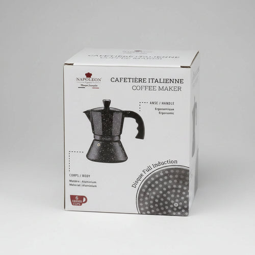 Cafétière italienne Napoleon Imperial aluminium marbré induction 6 tasses