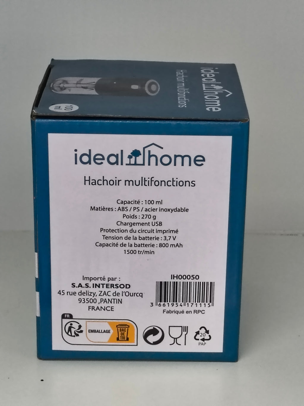 Ideal Home USB 100ml Multi-function Chopper + Free 5-Bowl Set with Lids