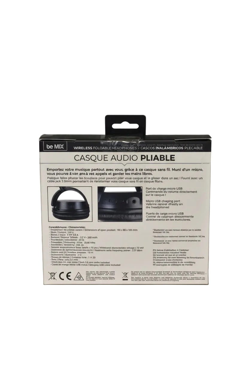 Pack be MiX - Casque Bluetooth Pliable + Enceinte Lumineuse Offerte