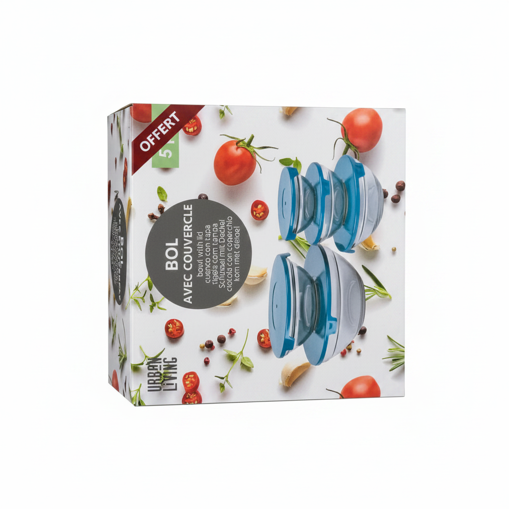 Coffret 5 bols avec couvercle Urban Living offert